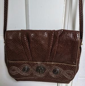 Sharif VINTAGE SNAKESKIN CROSSBODY BAG